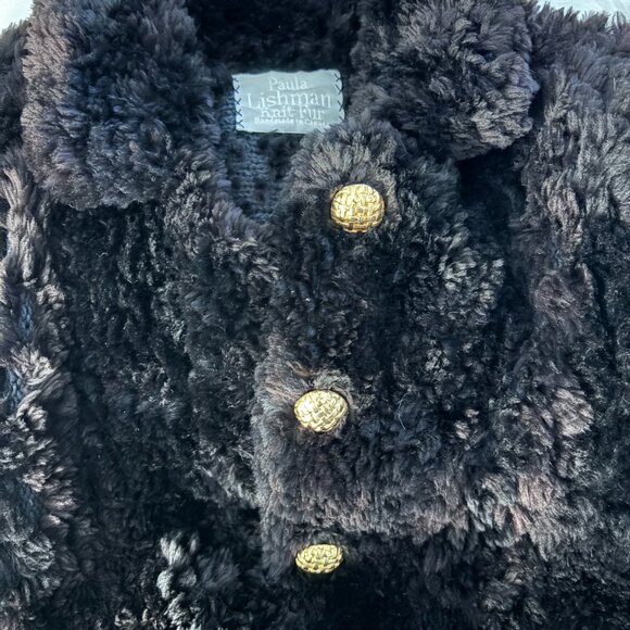 Woman's Black Paula Lishman Sheared Knit Beaver Fur Jacket – New Without Tags - Picture 2 of 7